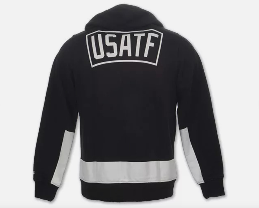 Nike Jacket Mens XL Black Track & Field MAW77 USATF Hoodie Running Olympics